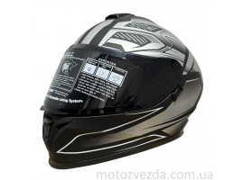 Шлем (закрытый) черно-серый 333 №21 Size: L