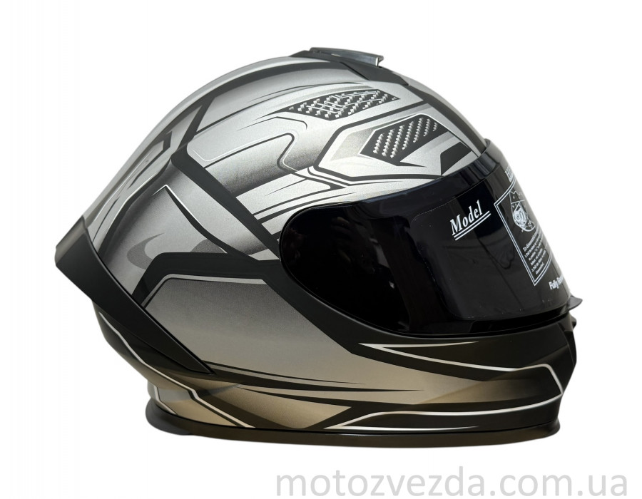 Шлем (закрытый) черно-серый 333 №21 Size: S