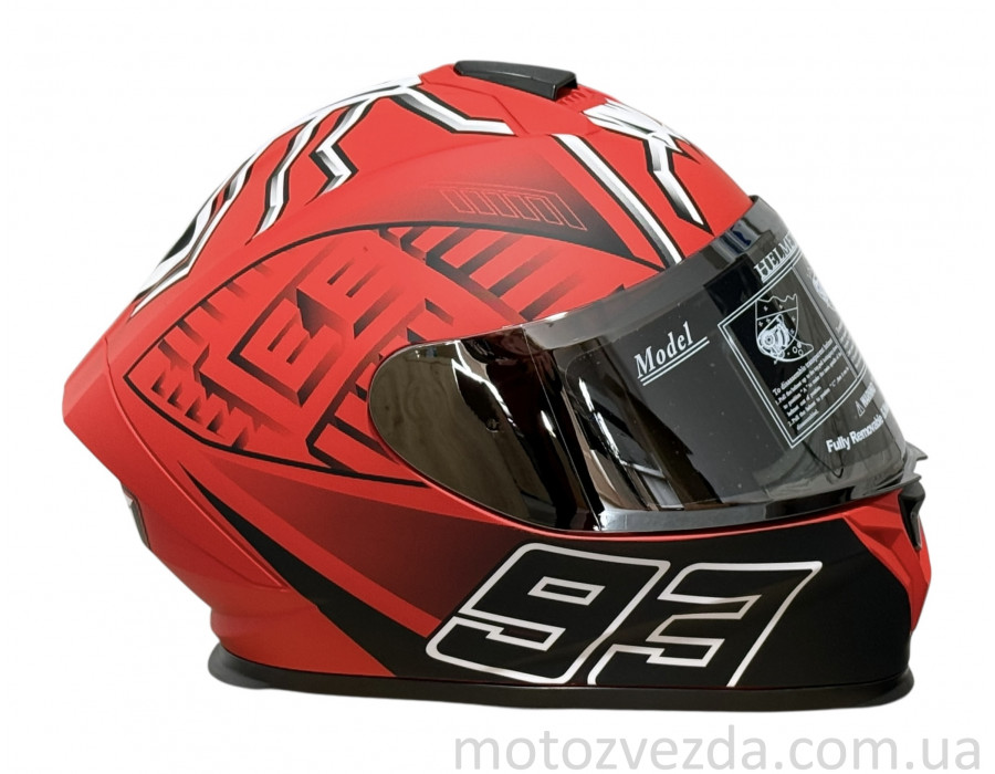 Шлем (закрытый) красный 333 №20 Size: S