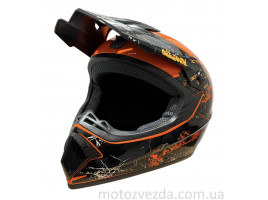  Шлем КРОССОВЫЙ 225 №16 (ORANGE) size : S