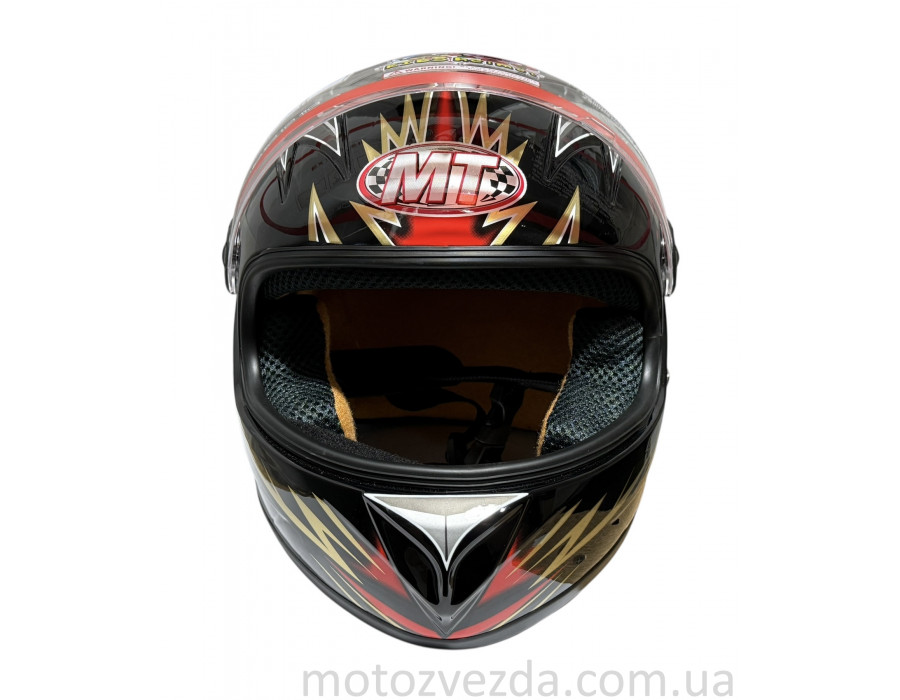 Шлем детский закрытый белое стекло HF-909 BLACK/E07 размер: M