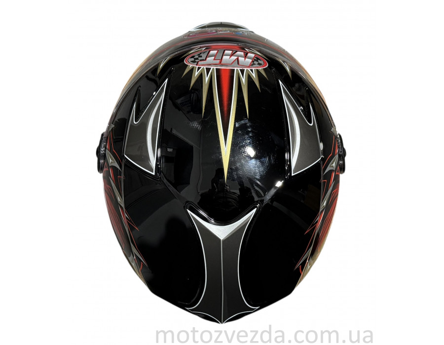 Шлем детский закрытый белое стекло HF-909 BLACK/E07 размер: M