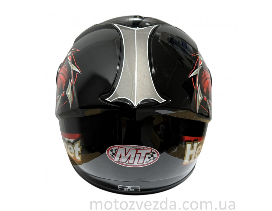 Шлем детский закрытый белое стекло HF-909 BLACK/E07 размер: M