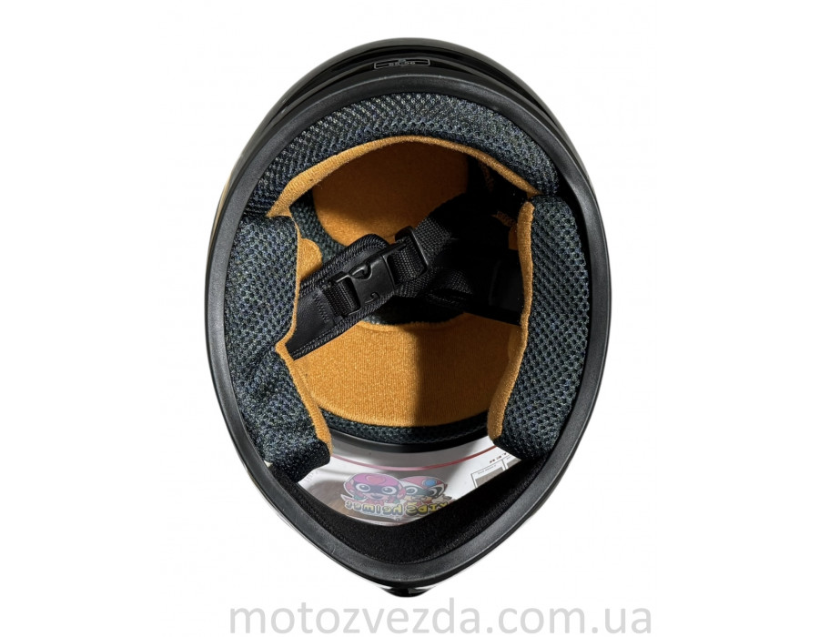 Шлем детский закрытый белое стекло HF-909 BLACK/E07 размер: M