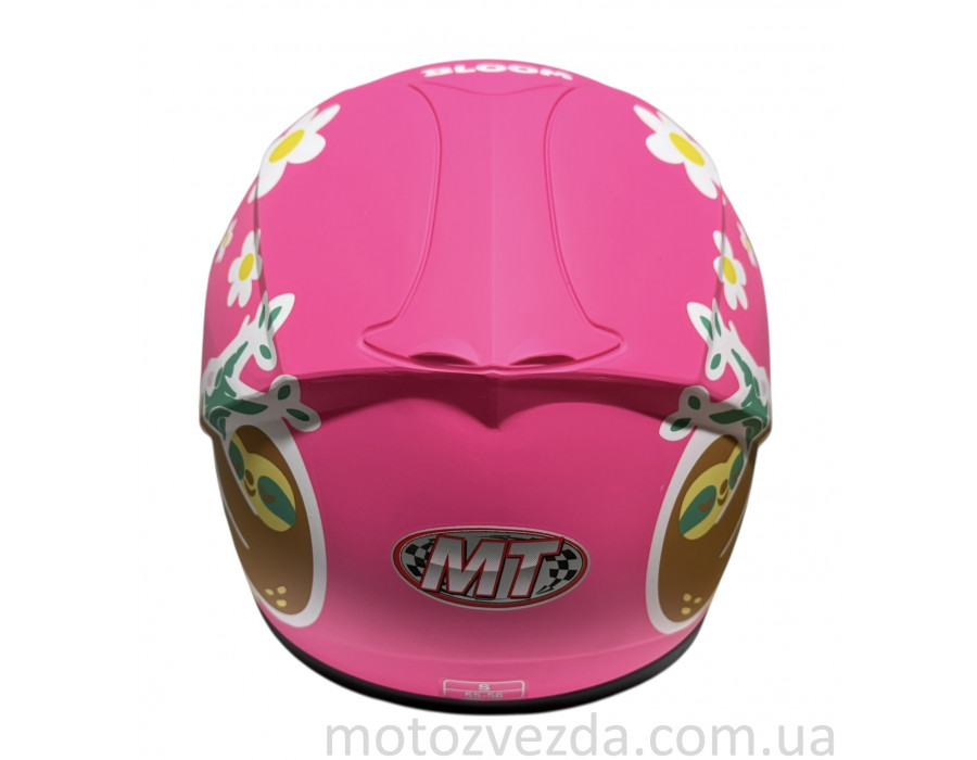 Шлем детский закрытый белое стекло HF-909 MATT PINK/E40 размер: S