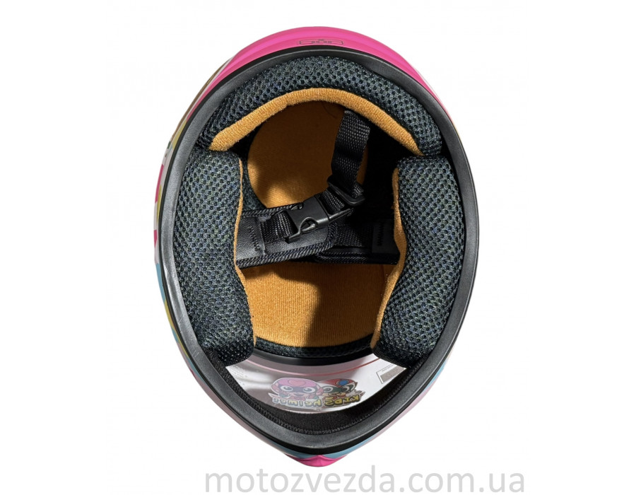 Шлем детский закрытый белое стекло HF-909 MATT PINK/E40 размер: S