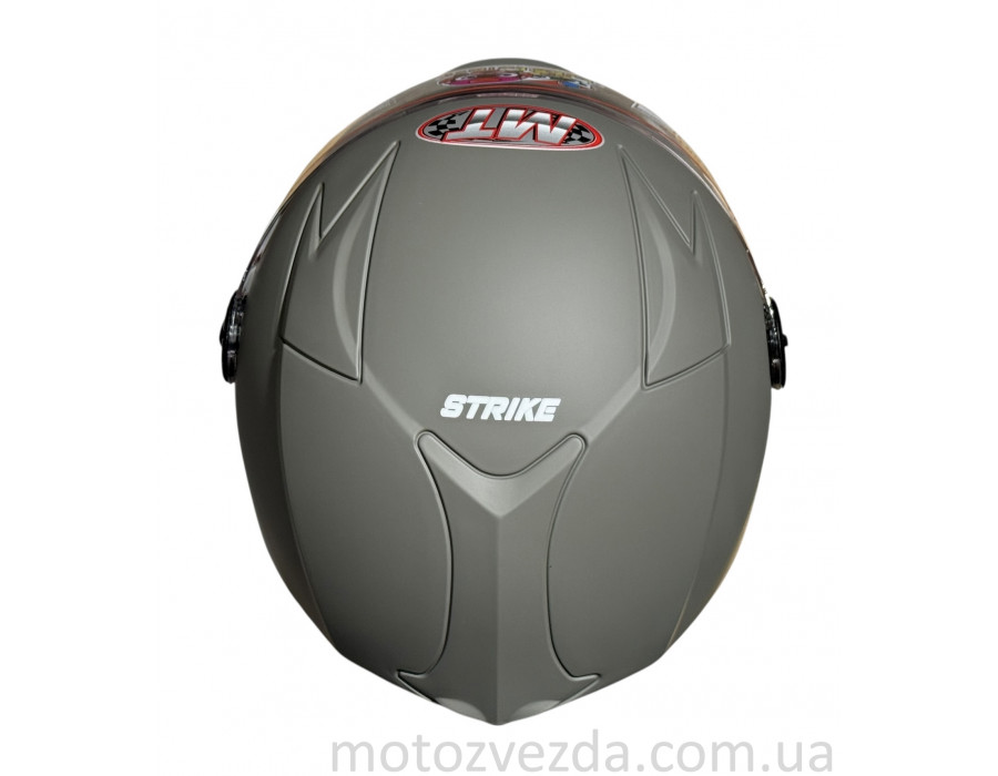 Шлем детский закрытый белое стекло HF-909 MATT DARK GREY/STRIKE размер: M