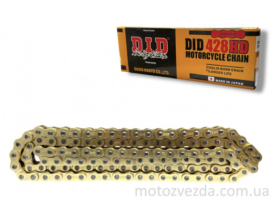 Цепь трансмиссии 428HD‑118L GOLD "DID"