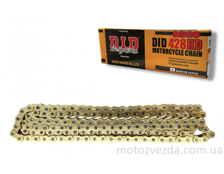 Цепь трансмиссии 428HD‑136L GOLD "DID"