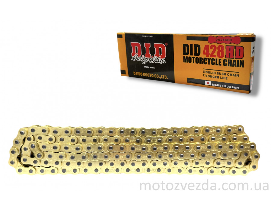 Ланцюг трансмісії 428HD‑132L посилений, GOLD "DID"