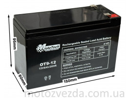 Акумулятор OT9-12 12V9Ah MotoTech