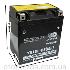Акумулятор  OUTDO YВ10L-BS (MF)