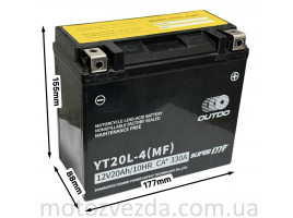 Акумулятор  OUTDO YT20L-4 (MF) HONDA GOLD WING