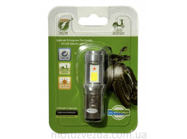 Лампа фари діодна H6 (BA20D) 9-85V 3 кристала лінза 'RTD'