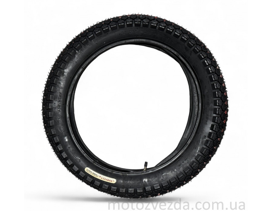Гума 18" 3.25‑18 TT дорожня + камера "PERFECT" 571 Китай