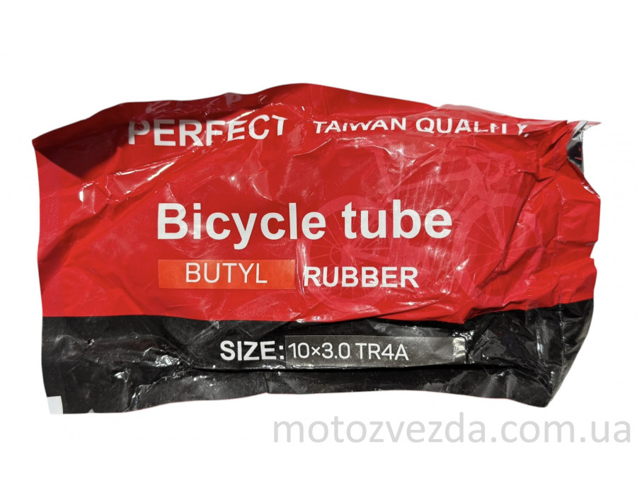 Камера на электросамокат 10x3.0 ''PERFECT'' прямой вентель , Китай BUTYL