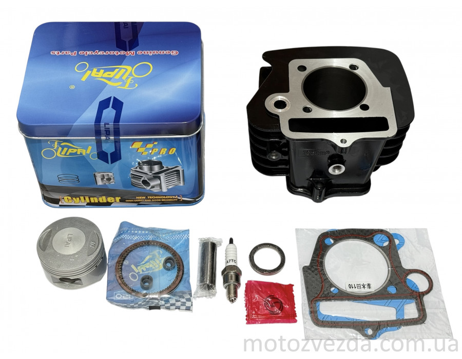 Поршневий комплект Delta 125, ATV125 D54, p14, h78, алюміній #PRO 'LIPAI' (чорна)