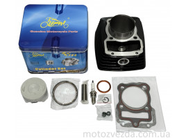 Поршневой комплект CGN250 (166FMM) D65.5, p15, h82 #PRO 'LIPAI' (черная)