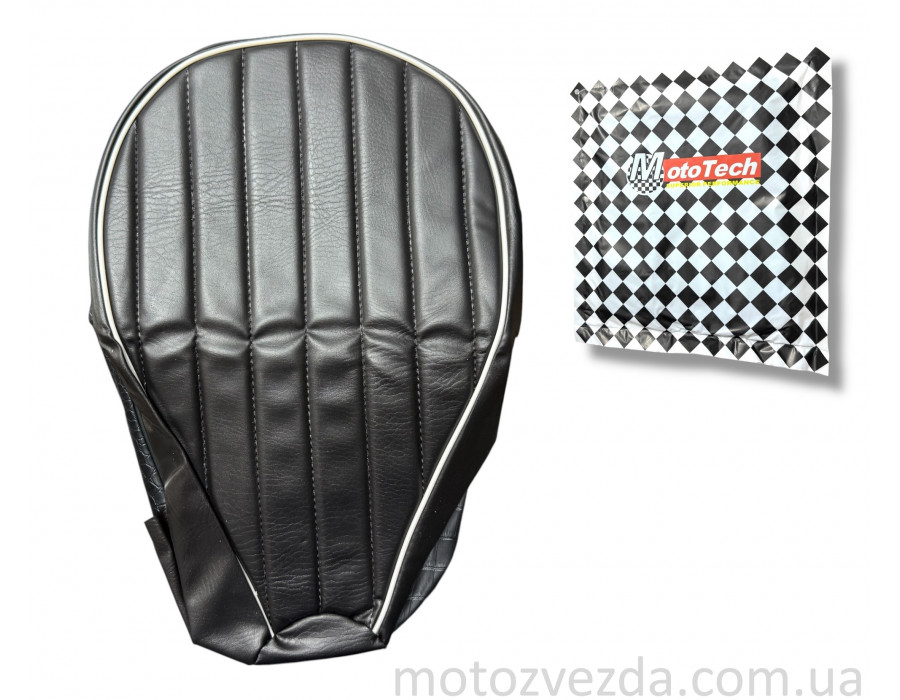 Чехол сиденья черный продольная линия YAMAHA JOG VINO 5AU/SA-10J MotoTech