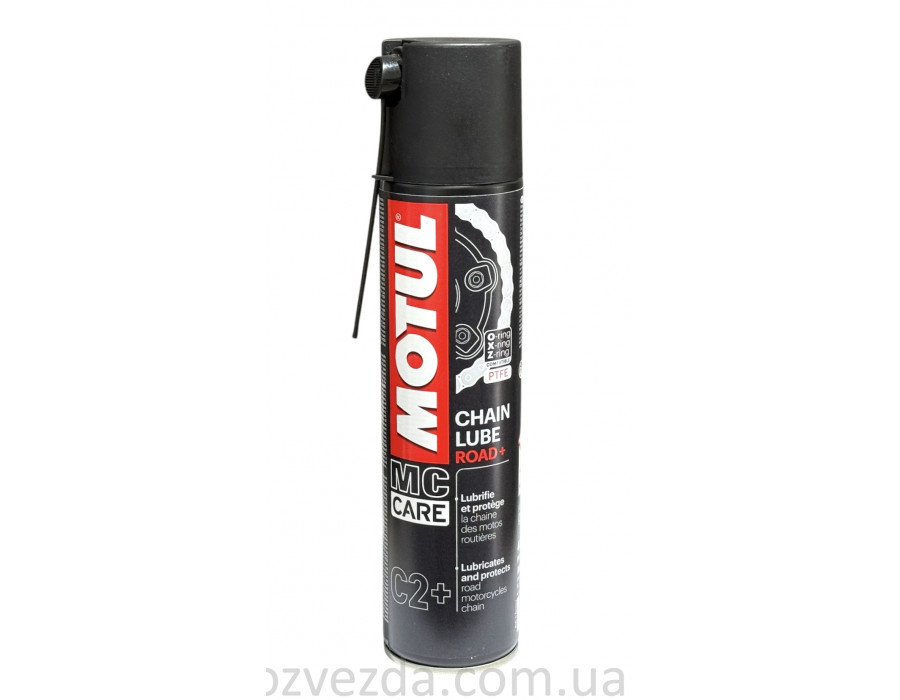 Смазка всех типов цепей дорожных мотоциклов и картингов (тефлон) MOTUL C2+ Chain Lube Road+ (400ml)