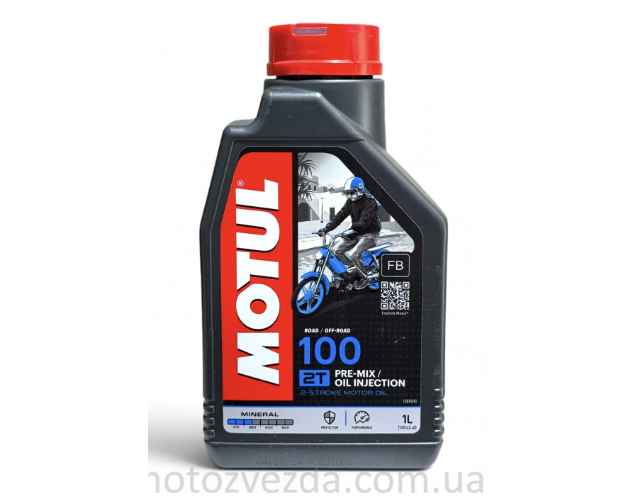 Моторна олива MOTUL 2T Moto Mix 100 PRE-MIX / OIL INJECTION (1L.)