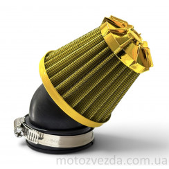 Фільтр повітряний (нульовик) d28/35/42/48/50 косий, відкритий #2199 (жовтий)