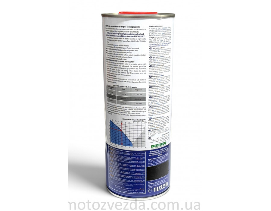 Антифриз для двигателя XADO Antifreeze Blue BS Концентрат 1 л