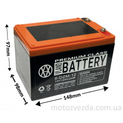 Акумулятор AGM 12V 12A 150-101-99mm 6-DZM-12 тяговий 'VLAND' (електро вело/скутери, 2026)