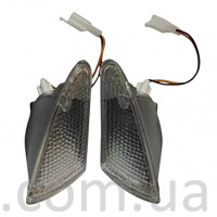 Повороты  белые (пара) передние в сборе SUZUKI LETS-2 