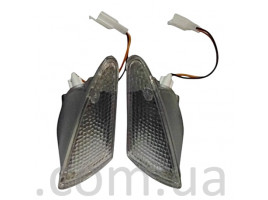 Повороти білі (пара) передні в зборі SUZUKI LETS-2