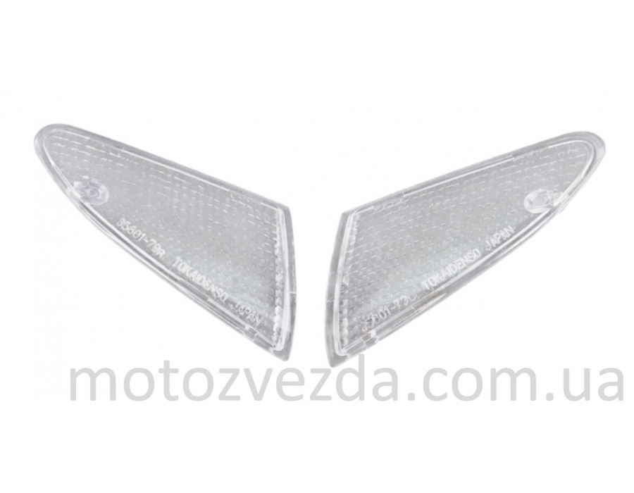 Стекла поворотов передние (белые) SUZUKI LET'S 2 (пара)