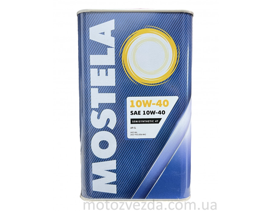 Олія Mostela 4T 10W-40 API SL/JASO MA