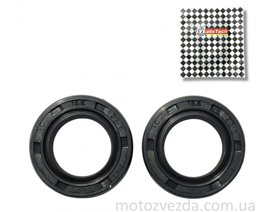 Сальники коленвала HONDA TACT/DIO 2шт(15.6*25.5*7) Тонкий