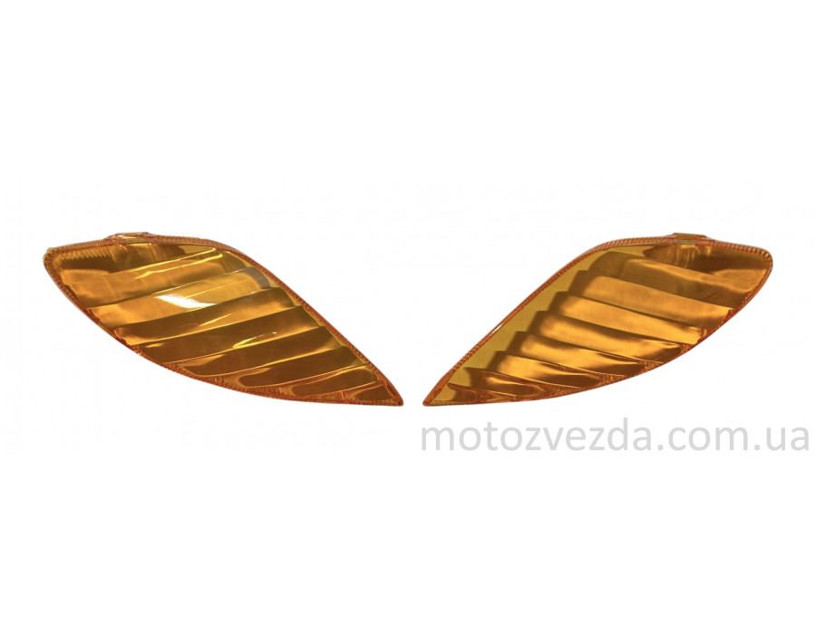 Стекла поворотов передние пара YAMAHA JOG SA-16 / SA-36 / SA-39 (оранжевые).