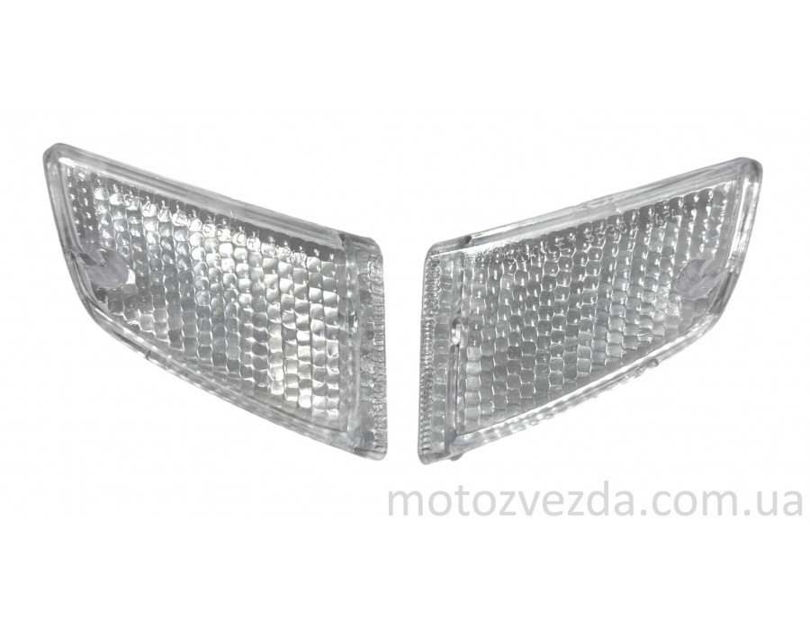 Стекла поворотов передние (белые) HONDA DIO AF-18 (пара)