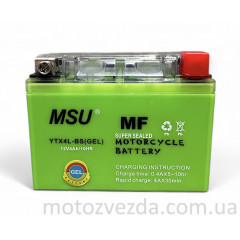  Аккумулятор GEL 12V / 4AH YTX4L-BS MSU