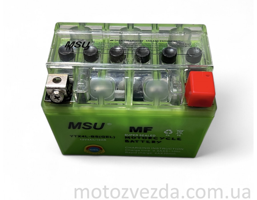 Аккумулятор GEL 12V / 4AH YTX4L-BS MSU