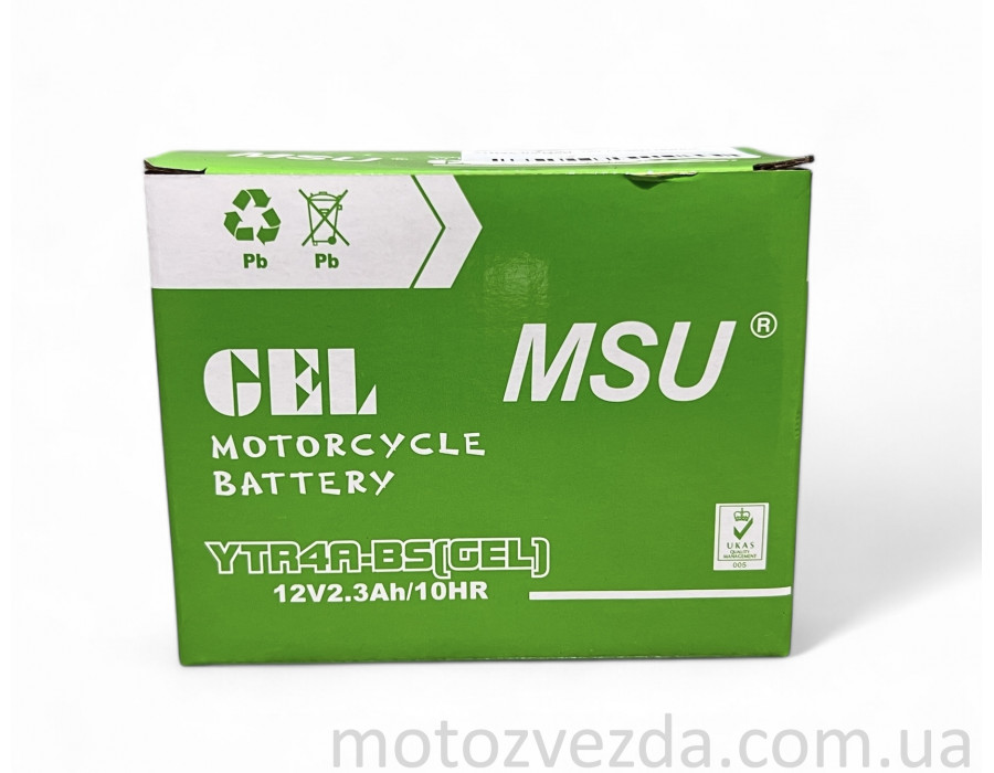 Аккумулятор GEL 12V / 2.3AH HONDA YTR4A-BS MSU