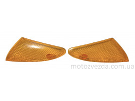 Скло поворотів (жовте) переднє SUZUKI LET'S 2 DX (пара)