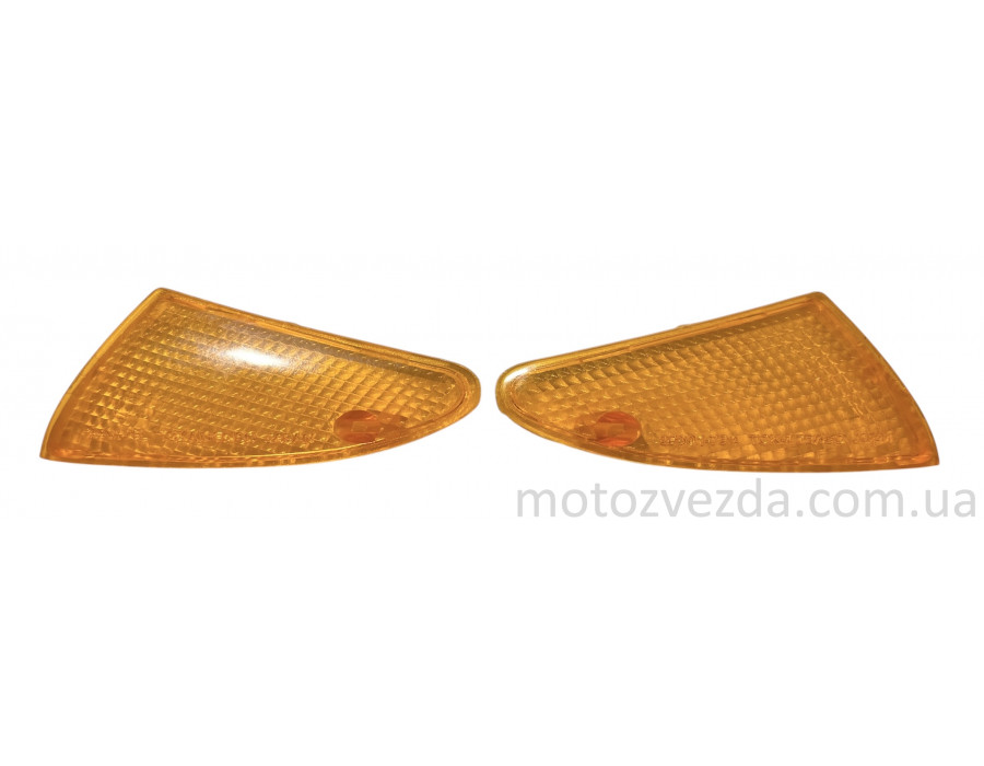 Стекла поворотов (желтые) передние SUZUKI LET'S 2 DX (пара)