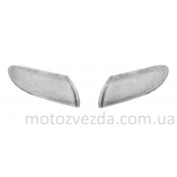 Стекла поворотов (белые) передние SUZUKI LET'S NEW (бабочка) (пара)