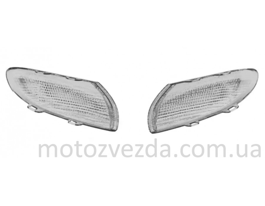 Стекла поворотов (белые) передние SUZUKI LET'S NEW (бабочка) (пара)