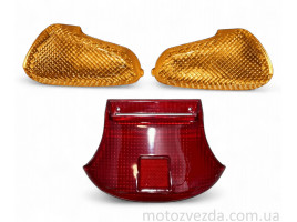 Скло стопа+повороти SUZUKI LET'S I/II/III (червоне скло)