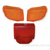 Стекло стопа+повороты YAMAHA APRIO (жёлтые стекла поворотов) новые