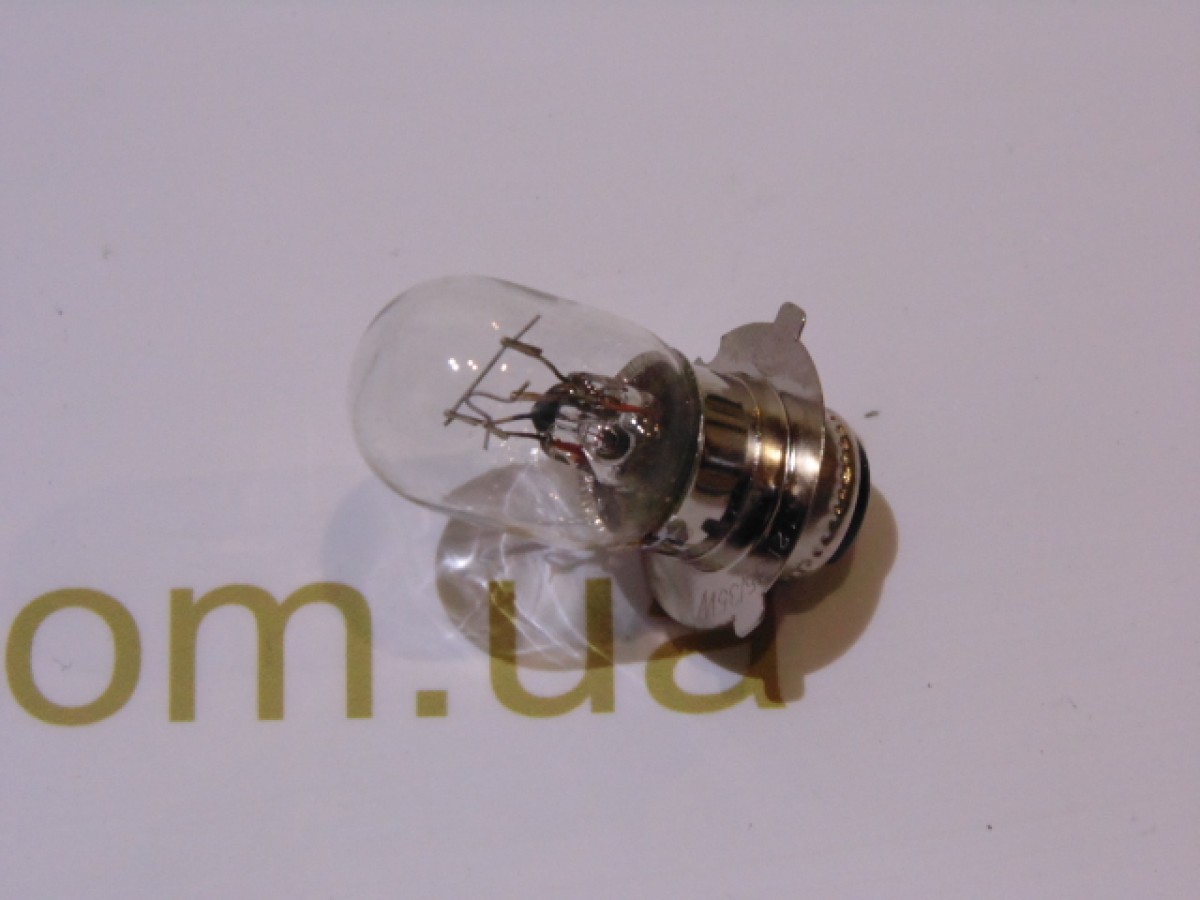 Лампа фары БЕЛАЯ P15D-25-3 3-лепестка короткий цоколь
